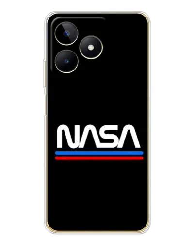 Чехол для Realme Note 60 с картинкой «NASA — классика Red Blue» Чехол для Realme Note 60 с картинкой «NASA — классика Red Blue»