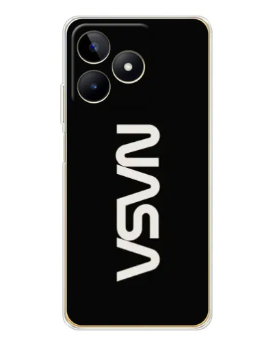 Чехол для Realme Note 60 с картинкой «NASA — вертикальный логотип» Чехол для Realme Note 60 с картинкой «NASA — вертикальный логотип»