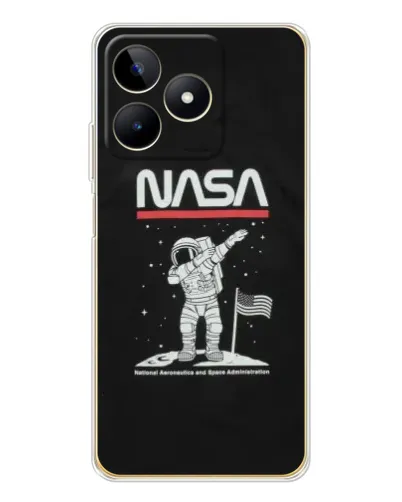 Чехол для Realme Note 60 с картинкой «NASA — шагаем по Луне» Чехол для Realme Note 60 с картинкой «NASA — шагаем по Луне»