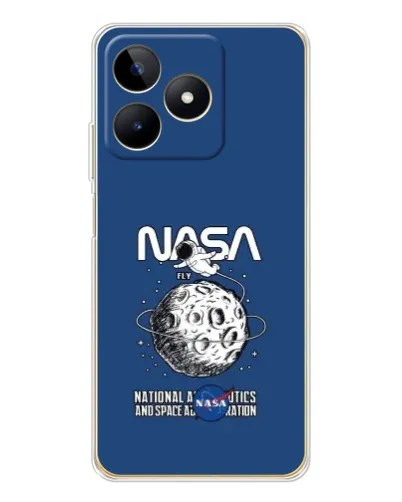 Чехол для Realme Note 60 с картинкой «NASA — лунная миссия» Чехол для Realme Note 60 с картинкой «NASA — лунная миссия»