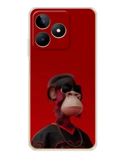 Чехол для Realme Note 60 с картинкой «Bored Ape в красном» Чехол для Realme Note 60 с картинкой «Bored Ape в красном»