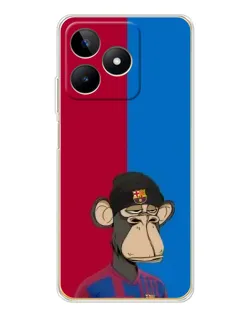 Чехол для Realme Note 60 с картинкой «Bored Ape — фанат Барсы»