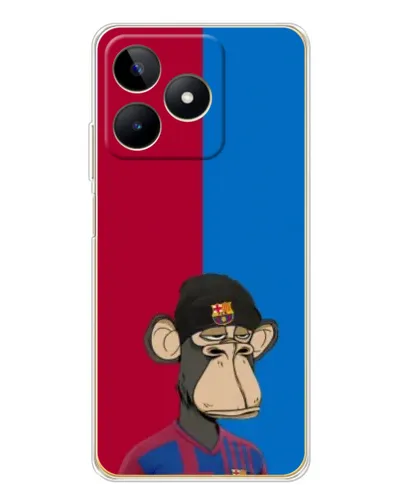 Чохол для Realme Note 60 з картинкою «Bored Ape — фанат Барси»
