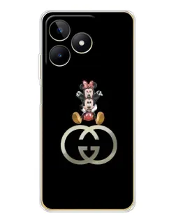 Чехол для Realme Note 60 с картинкой «Минни Маус на лого»