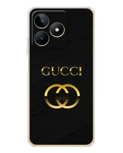 Чехол для Realme Note 60 с картинкой «Золотой логотип Gucci»