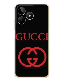 Чехол для Realme Note 60 с картинкой «Gucci — красный логотип»