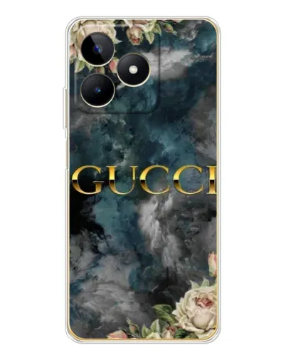 Чехол для Realme Note 60 с картинкой «Абстрактные цветы Gucci» Чехол для Realme Note 60 с картинкой «Абстрактные цветы Gucci»