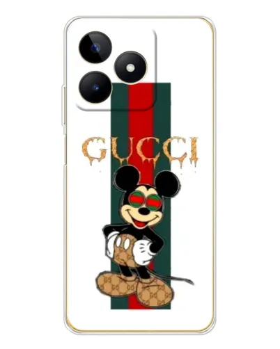 Чехол для Realme Note 60 с картинкой «Микки Маус Gucci — полосы» Чехол для Realme Note 60 с картинкой «Микки Маус Gucci — полосы»