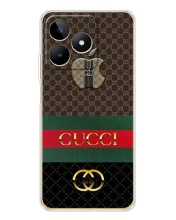 Чехол для Realme Note 60 с картинкой «Gucci — брендированный десерт»
