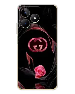 Чехол для Realme Note 60 с картинкой «Gucci — неоновая роза»
