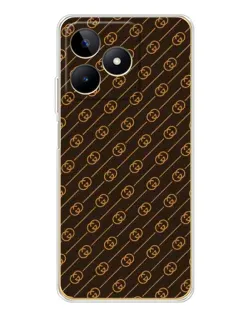 Чехол для Realme Note 60 с картинкой «Gucci — золотые диагонали»