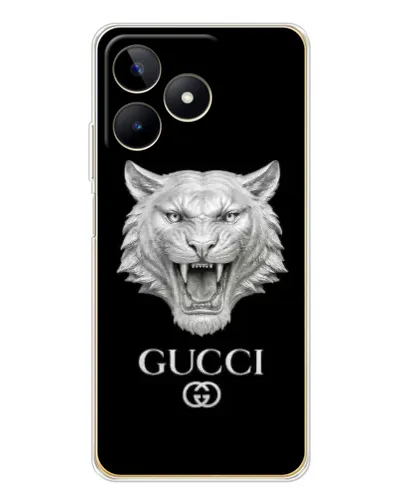 Чехол для Realme Note 60 с картинкой «Gucci — серебряный лев» Чехол для Realme Note 60 с картинкой «Gucci — серебряный лев»