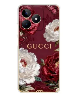 Чехол для Realme Note 60 с картинкой «Gucci — бордовые розы»