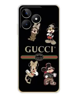 Чехол для Realme Note 60 с картинкой «Gucci — герои Disney и монограмма»