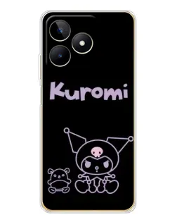 Чехол для Realme Note 60 с картинкой «Kuromi — черный минимализм» Чехол для Realme Note 60 с картинкой «Kuromi — черный минимализм»