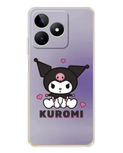 Чохол для Realme Note 60 з картинкою «Kuromi — фіолетовий арт»