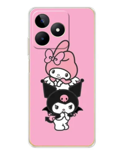 Чохол для Realme Note 60 з картинкою «My Melody та Kuromi» Чохол для Realme Note 60 з картинкою «My Melody та Kuromi»