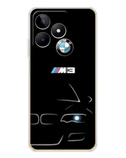 Чехол для Realme Note 60 с картинкой «Минималистичный принт BMW M3» Чехол для Realme Note 60 с картинкой «Минималистичный принт BMW M3»