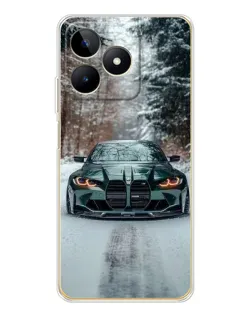 Чехол для Realme Note 60 с картинкой «BMW в зимнем лесу» Чехол для Realme Note 60 с картинкой «BMW в зимнем лесу»