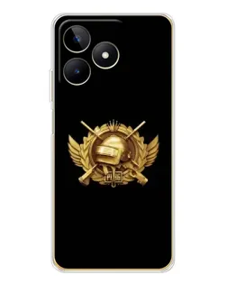 Чехол для Realme Note 60 с картинкой «PUBG — оранжевый градиент»