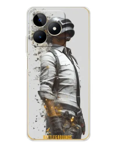 Чехол для Realme Note 60 с картинкой «PUBG — боец в пыли»