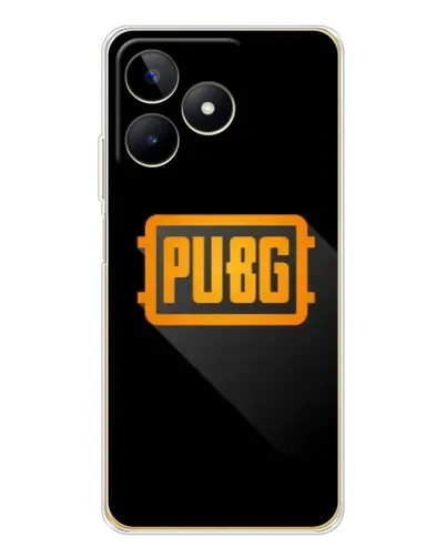 Чехол для Realme Note 60 с картинкой «PUBG — рамка лого»