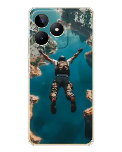 Чехол для Realme Note 60 с картинкой «PUBG — свободное падение»