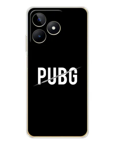 Чехол для Realme Note 60 с картинкой «PUBG — белый логотип»