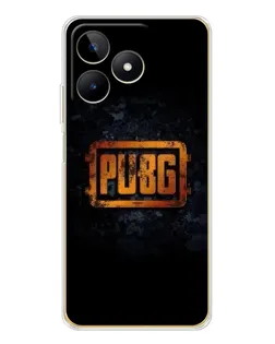 Чехол для Realme Note 60 с картинкой «PUBG — золотой логотип»