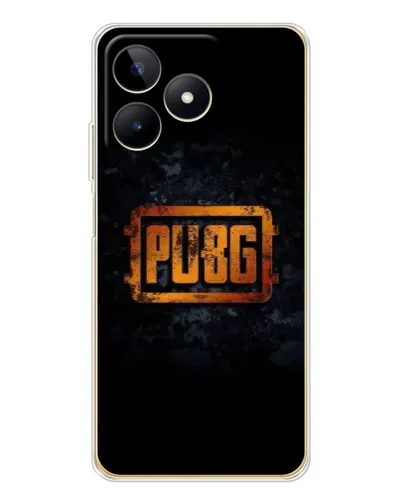 Чехол для Realme Note 60 с картинкой «PUBG — золотой логотип»