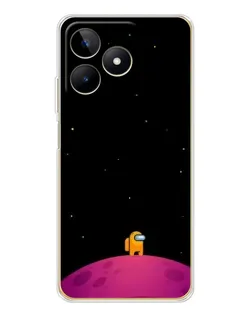 Чехол для Realme Note 60 с картинкой «Одинокий герой на планете»