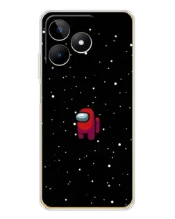 Чехол для Realme Note 60 с картинкой «Красный Among Us»