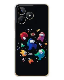Чехол для Realme Note 60 с картинкой «Among Us космос»