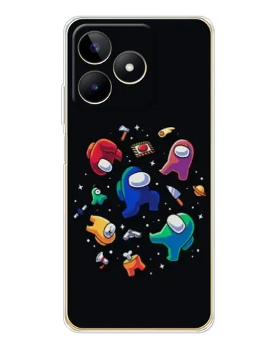 Чехол для Realme Note 60 с картинкой «Among Us космос» Чехол для Realme Note 60 с картинкой «Among Us космос»