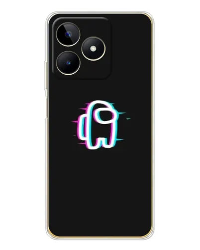 Чехол для Realme Note 60 с картинкой «Among Us неон» Чехол для Realme Note 60 с картинкой «Among Us неон»