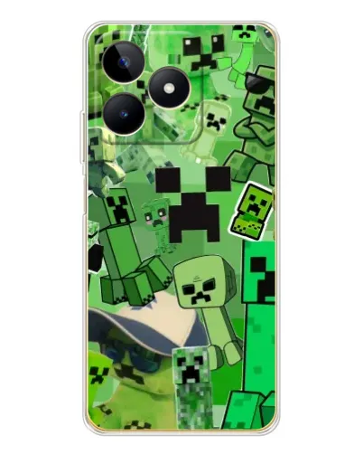 Чехол для Realme Note 60 с картинкой «Криперы Minecraft» Чехол для Realme Note 60 с картинкой «Криперы Minecraft»