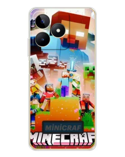 Чехол для Realme Note 60 с картинкой «Minecraft герои игры» Чехол для Realme Note 60 с картинкой «Minecraft герои игры»