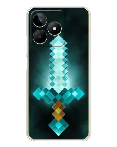 Чехол для Realme Note 60 с картинкой «Алмазный меч неон» Чехол для Realme Note 60 с картинкой «Алмазный меч неон»