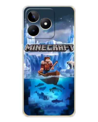 Чехол для Realme Note 60 с картинкой «Minecraft ледяной мир» Чехол для Realme Note 60 с картинкой «Minecraft ледяной мир»