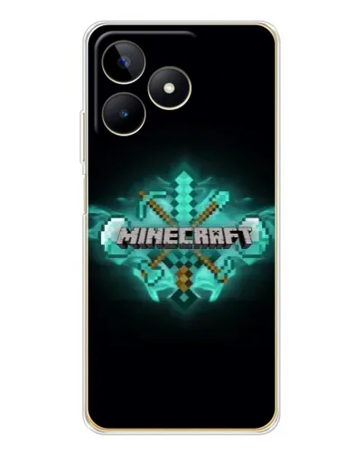 Чехол для Realme Note 60 с картинкой «Minecraft Diamond лого» Чехол для Realme Note 60 с картинкой «Minecraft Diamond лого»