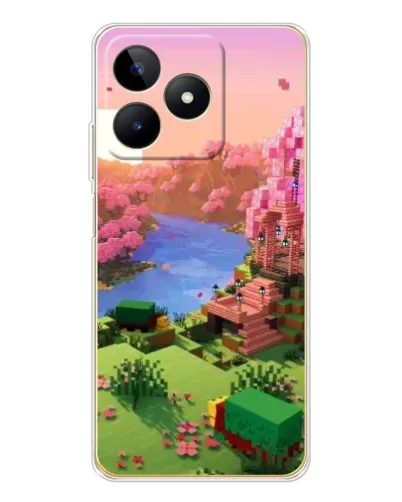 Чехол для Realme Note 60 с картинкой «Розовое дерево Minecraft» Чехол для Realme Note 60 с картинкой «Розовое дерево Minecraft»