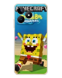 Чехол для Realme Note 60 с картинкой «Губка Боб Minecraft» Чехол для Realme Note 60 с картинкой «Губка Боб Minecraft»