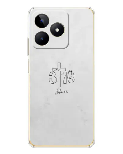 Чехол для Realme Note 60 с картинкой «Иоанна 3:16 Крест»