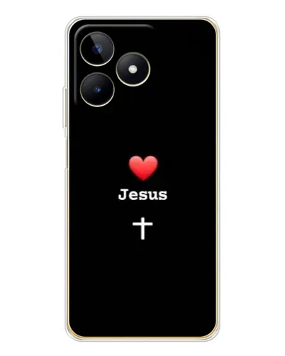 Чехол для Realme Note 60 с картинкой «Сердце - Jesus»
