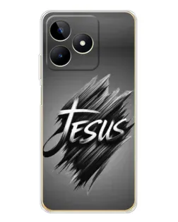 Чехол для Realme Note 60 с картинкой «Надпись Jesus Graffiti»