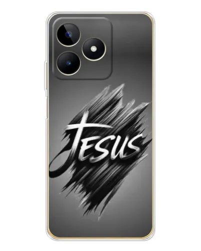 Чехол для Realme Note 60 с картинкой «Надпись Jesus Graffiti»