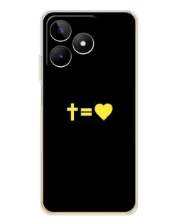 Чехол для Realme Note 60 с картинкой «Сердце и Крест»