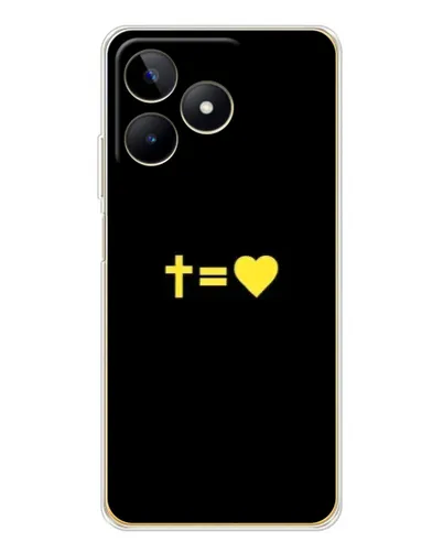 Чехол для Realme Note 60 с картинкой «Сердце и Крест»