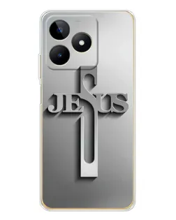Чехол для Realme Note 60 с картинкой «Металлический крест Jesus» Чехол для Realme Note 60 с картинкой «Металлический крест Jesus»