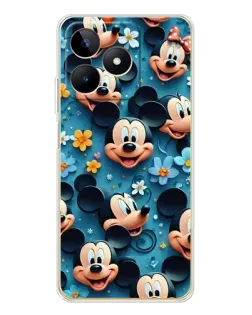 Чехол для Realme Note 60 с картинкой «Паттерн Микки и Минни»